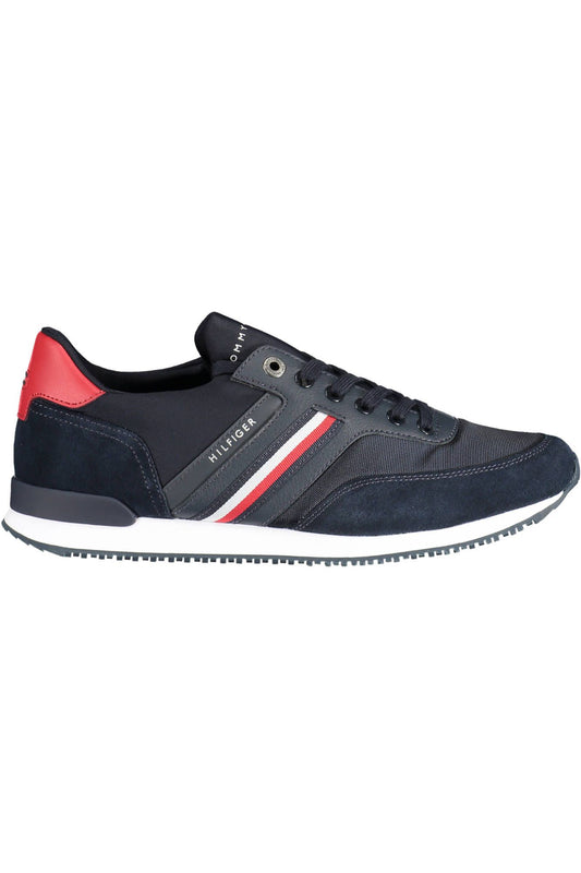 Blue Polyester Men Sneaker