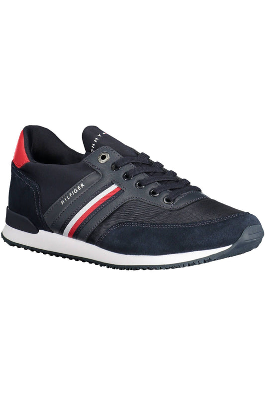 Blue Polyester Men Sneaker