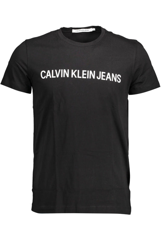 Black Cotton Men T-Shirt