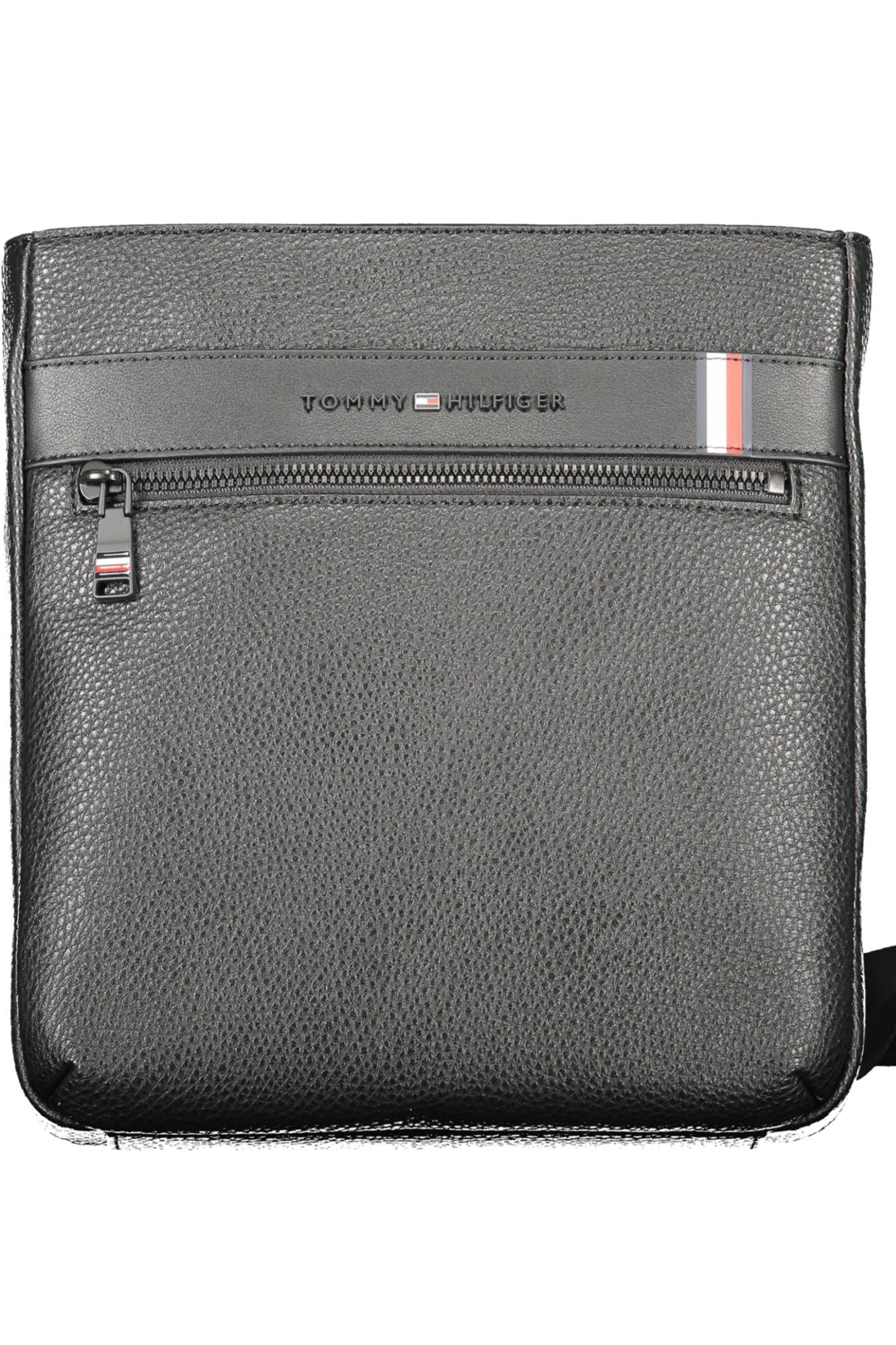 Black Polyurethane Men Shoulder Bag