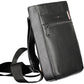 Black Polyurethane Men Shoulder Bag