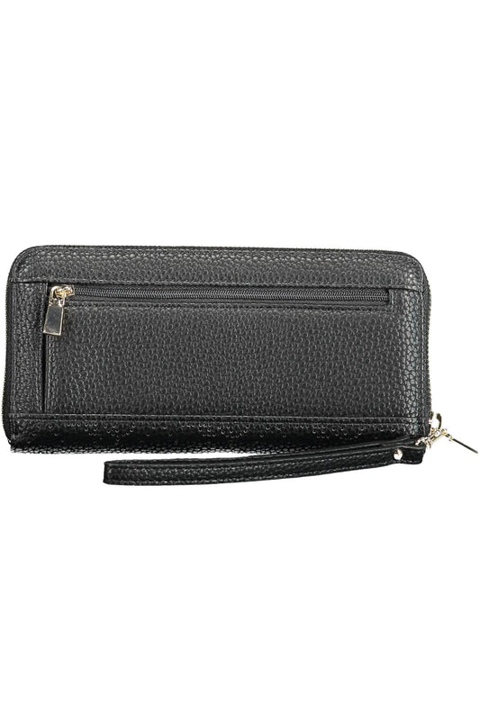 Black Polyurethane Women Wallet