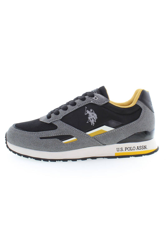 Gray Polyester Men Sneaker