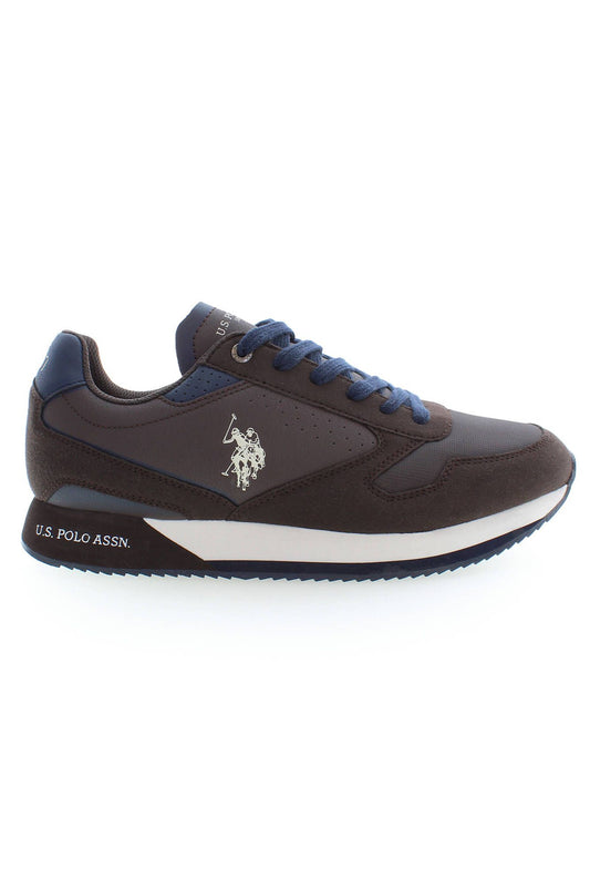 Brown Polyester Men Sneaker