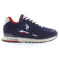 Blue Polyester Men Sneaker