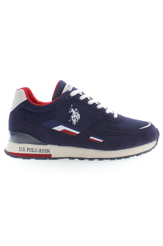 Blue Polyester Men Sneaker