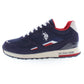 Blue Polyester Men Sneaker