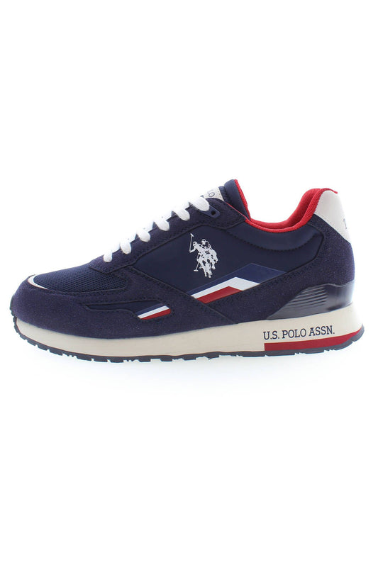 Blue Polyester Men Sneaker