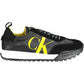 Black Polyester Men Sneaker