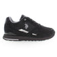 Black Polyester Men Sneaker