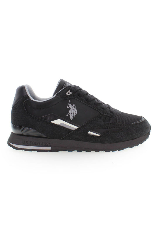 Black Polyester Men Sneaker