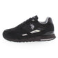 Black Polyester Men Sneaker