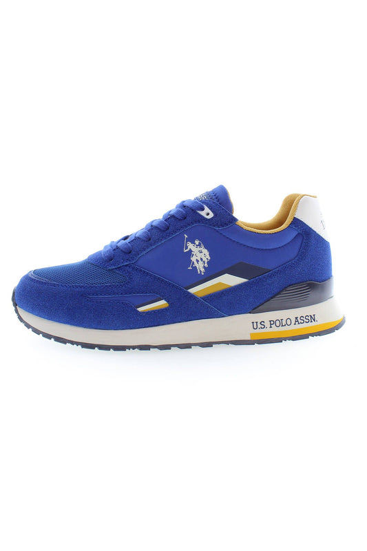 Blue Polyester Men Sneaker