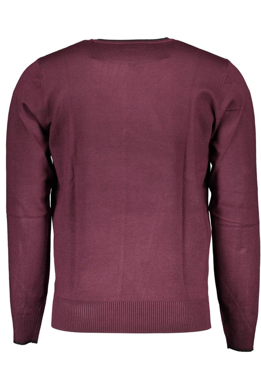 Red Nylon Men Sweater