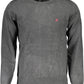 Gray Viscose Men Sweater