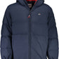 Blue Polyester Men Jacket