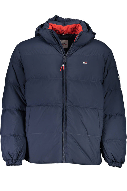 Blue Polyester Men Jacket