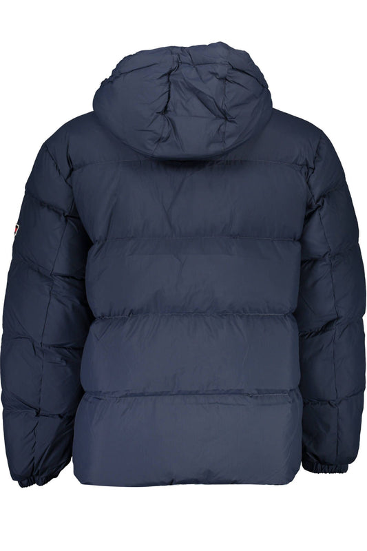 Blue Polyester Men Jacket