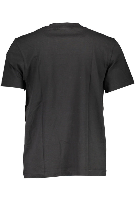 Black Cotton Men T-Shirt