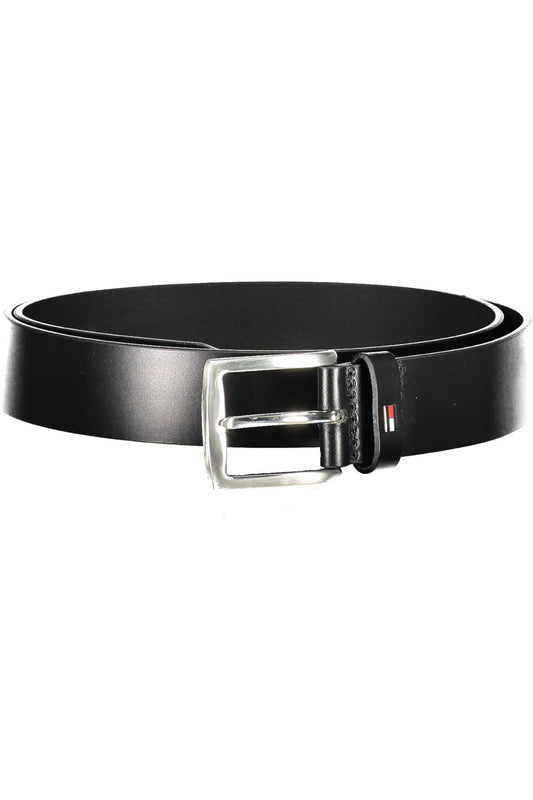 Black Leather Men Belt