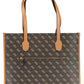 Brown Polyurethane Women Handbag