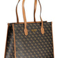 Brown Polyurethane Women Handbag