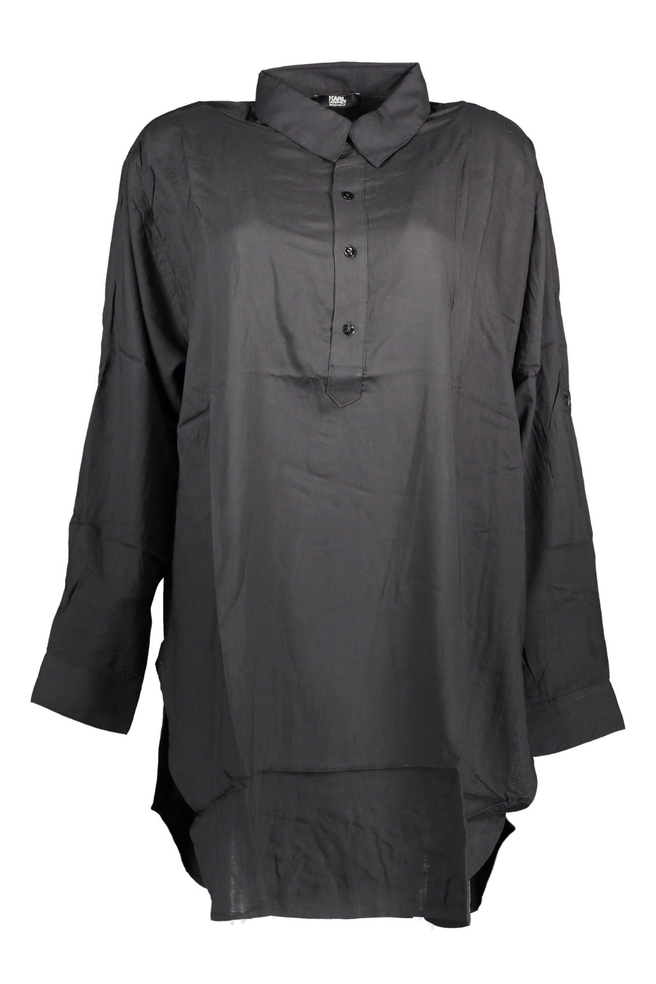 Black Viscose Women Shirt