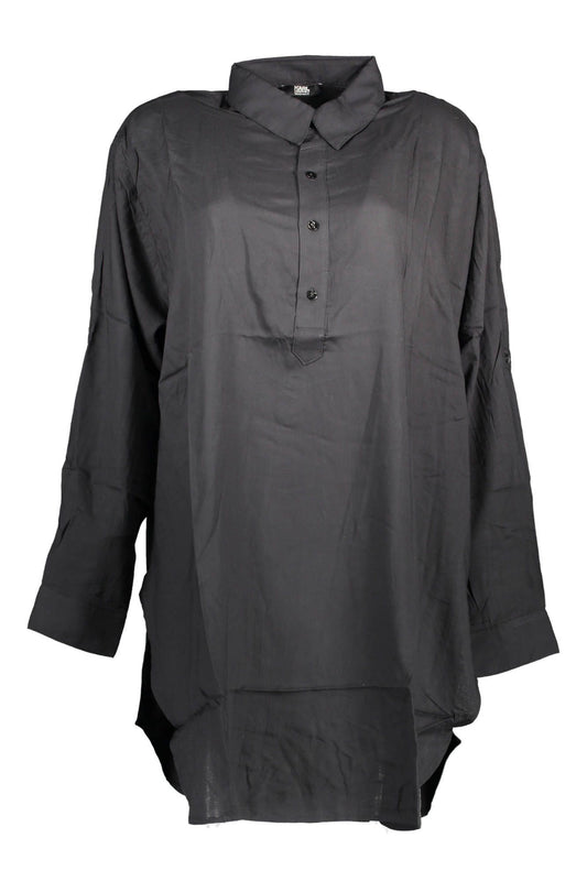 Black Viscose Women Shirt