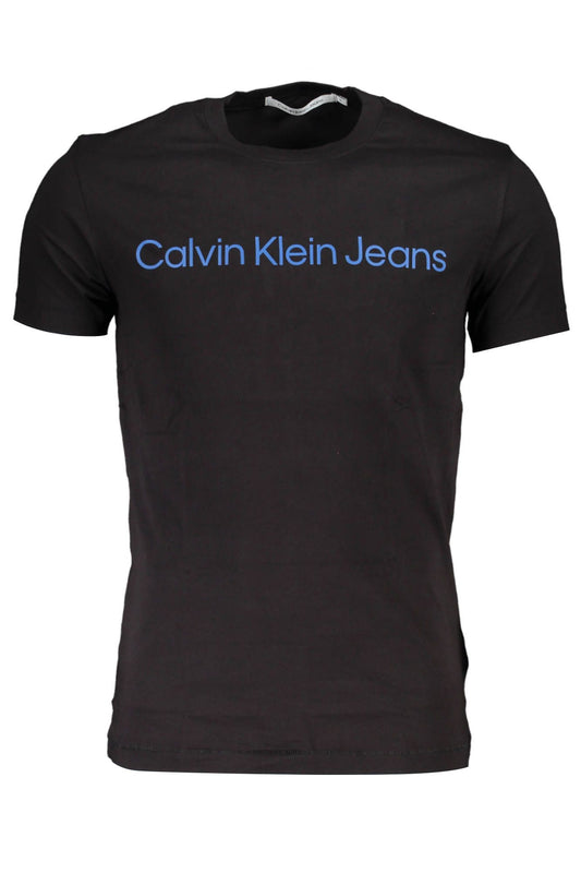 Black Cotton Men T-Shirt