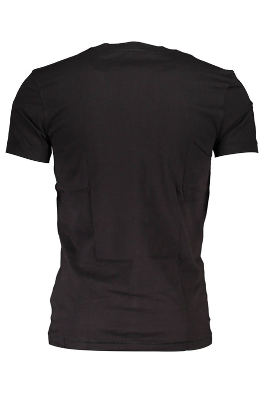 Black Cotton Men T-Shirt