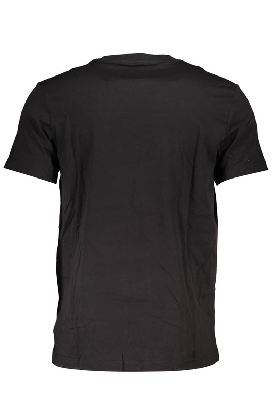 Black Cotton Men T-Shirt