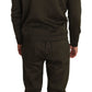 Elegant Green Designer Sweatsuit Ensemble