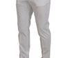 Sleek Slim Fit Chinos in White