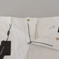 Sleek Slim Fit Chinos in White