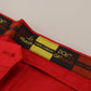 Elegant Slim Fit Crimson Chinos