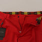 Elegant Slim Fit Crimson Chinos