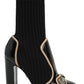 Chic Calfskin Vally Ankle Boots with Metal Logo