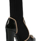 Chic Calfskin Vally Ankle Boots with Metal Logo