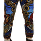 Slim Fit Caesar Print Chinos Trousers