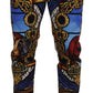 Slim Fit Caesar Print Chinos Trousers