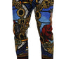 Slim Fit Caesar Print Chinos Trousers