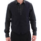 Elegant Dark Blue Wool Blend Dress Vest