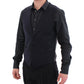 Elegant Dark Blue Wool Blend Dress Vest