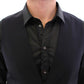 Elegant Dark Blue Wool Blend Dress Vest
