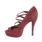 Women Tibet Red Suede High Heel Pump Shoes