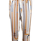 Elegant Silk Drawstring Pants with Paisley Print