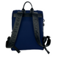 Chic Blue and Wine Red Fabric Backpack