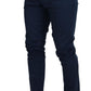 Elegant Slim Fit Chinos in Blue
