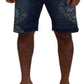 Elegant Slim Fit Denim Shorts