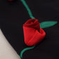Elegant Embroidered Wool Bodycon Dress